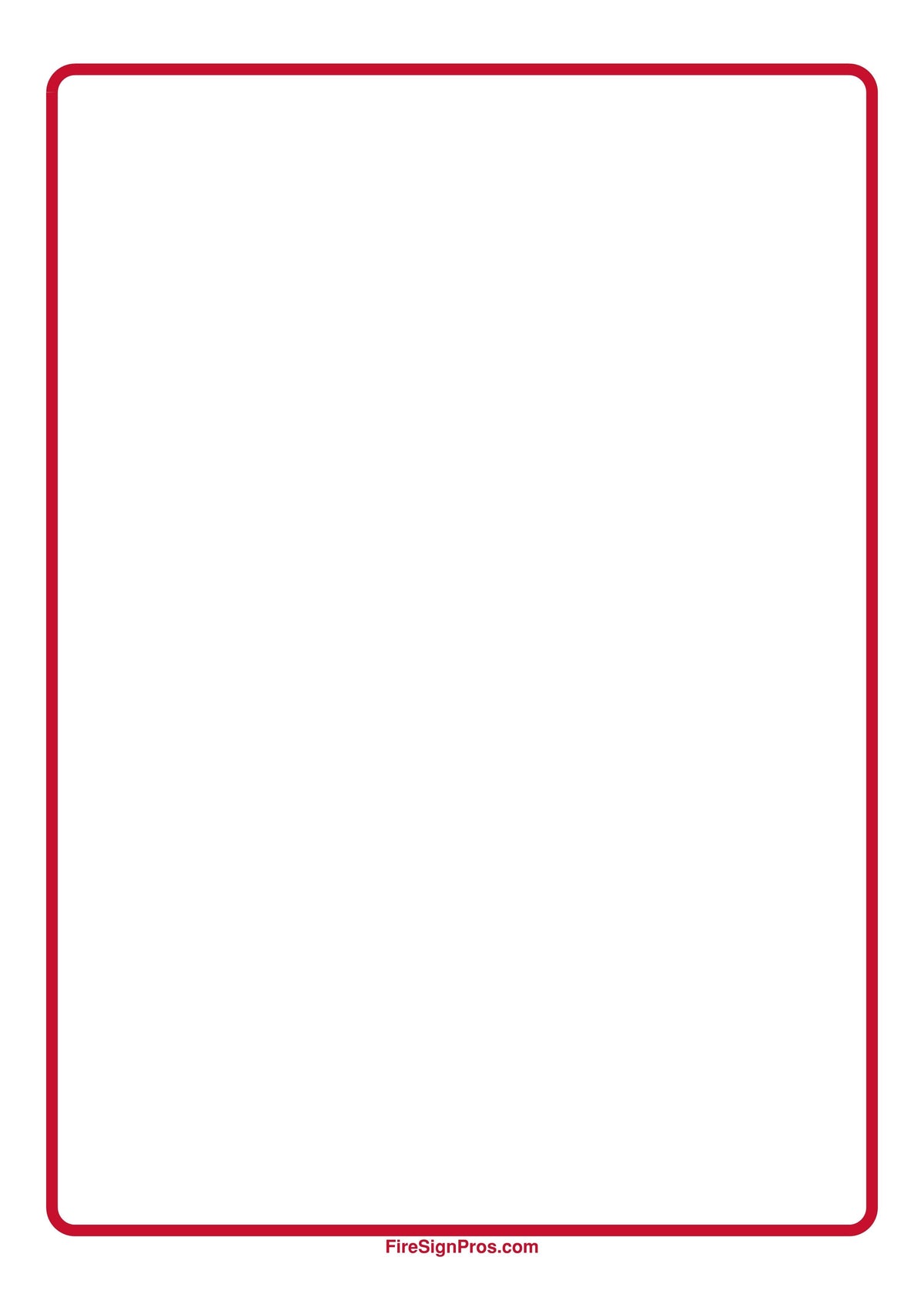Custom System Label Sign (5x7) (White) Fire Sign Pros