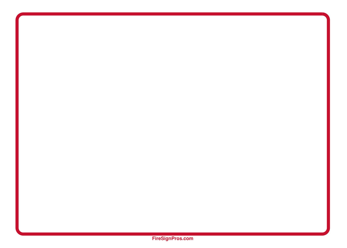 Custom System Label Sign (7x5) (White) Fire Sign Pros