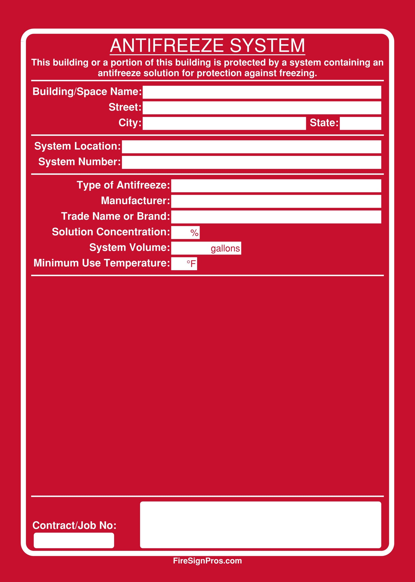 Antifreeze Single System