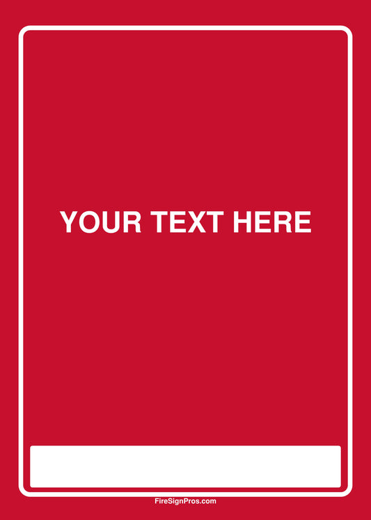 Custom System Label Sign (5x7) with Contractor Info