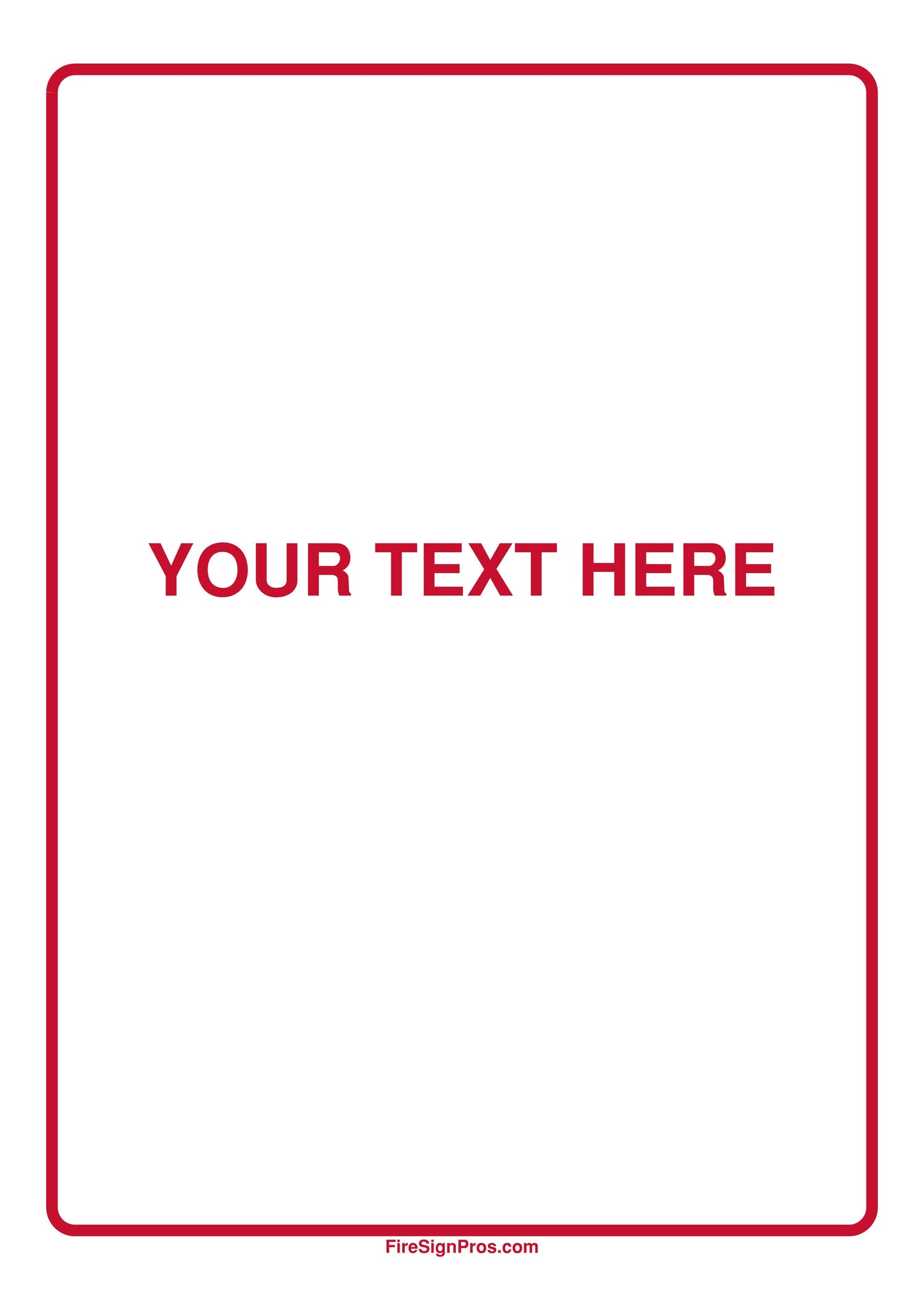 Custom System Label Sign (5x7) (White)