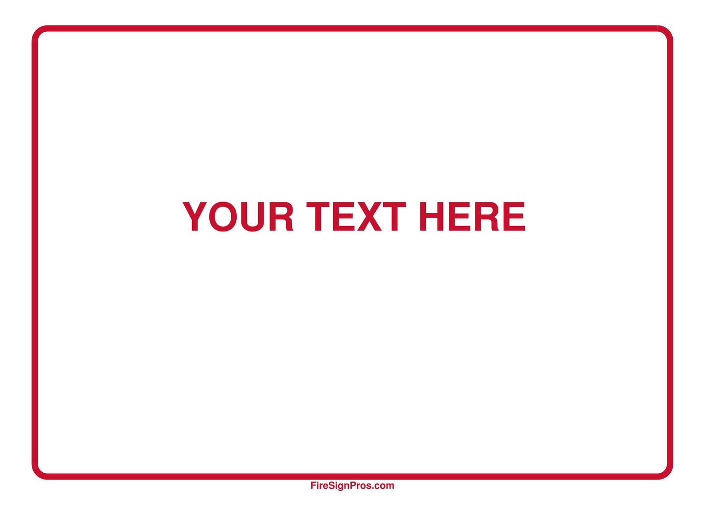 Custom System Label Sign (7x5) (White)